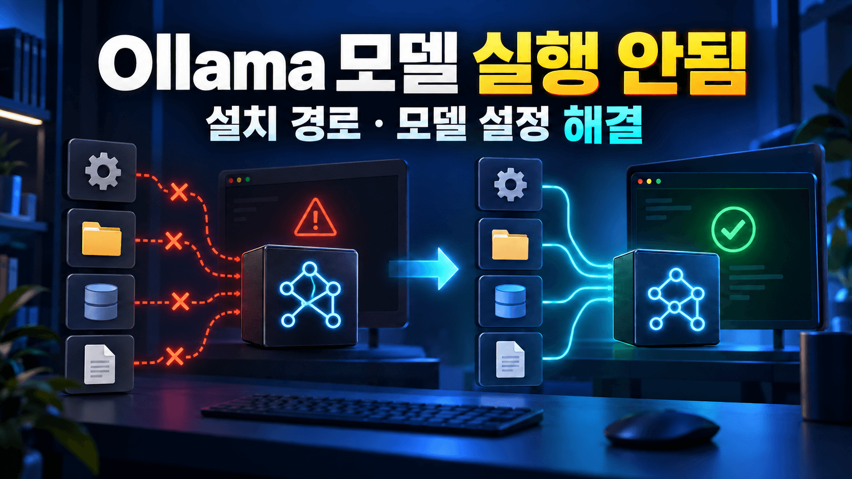 Ollama 모델 실행 실패를 설치 경로, 모델 폴더, 환경 변수와 Modelfile 연결로 해결하는 IT 매거진 썸네일